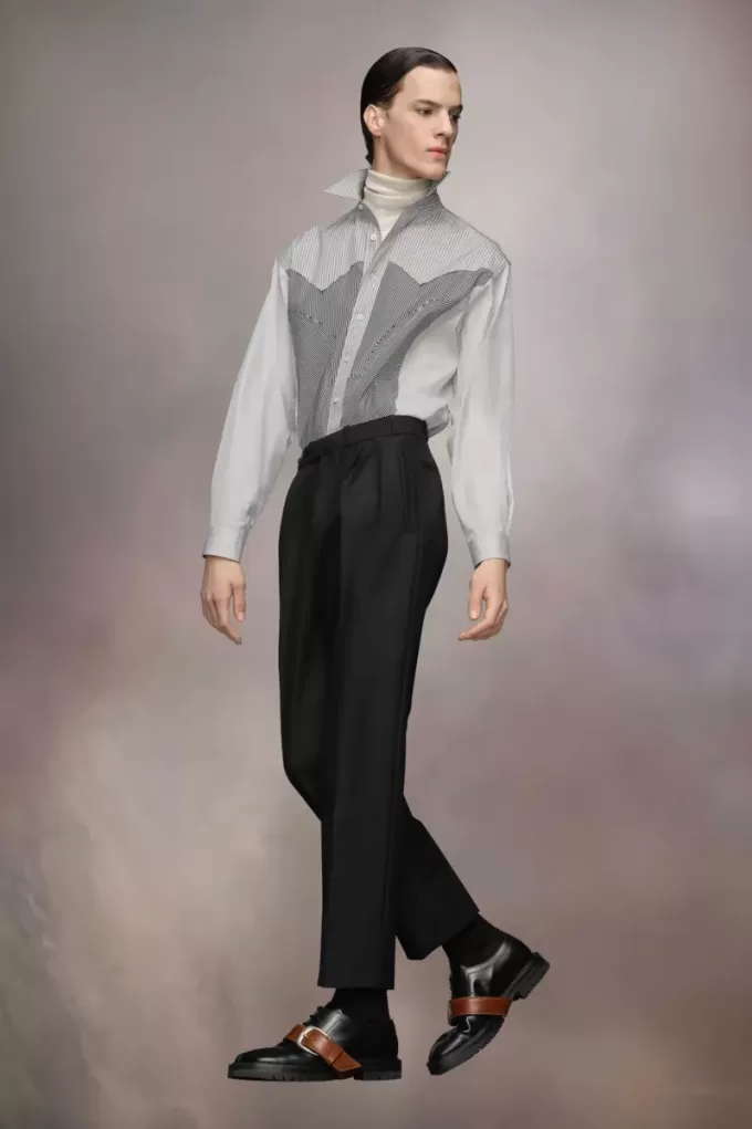 Pantaloni in mohair britannico