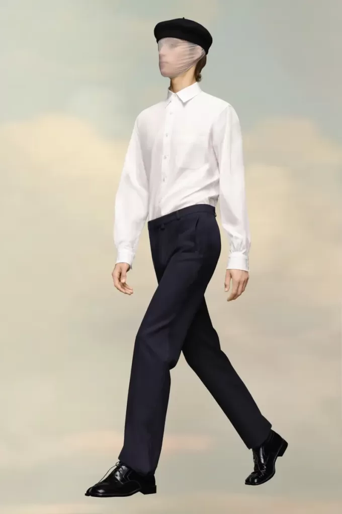 Pantaloni in twill di lana Maison Margiela