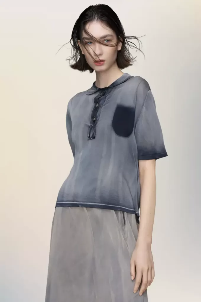 Polo Maison Margiela effetto sbiadito dal sole Polo Maison Margiela effetto sbiadito dal sole