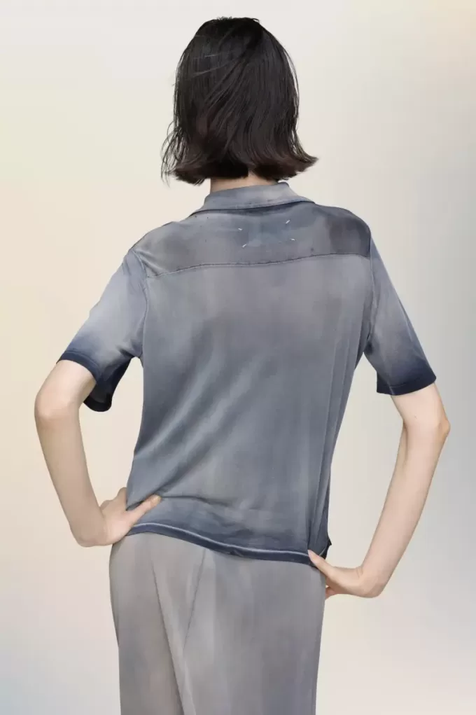 Polo Maison Margiela effetto sbiadito dal sole Polo Maison Margiela effetto sbiadito dal sole