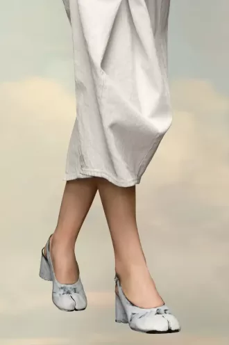 Scarpe Tabi Bianchetto Slingback Scarpe Tabi Bianchetto Slingback