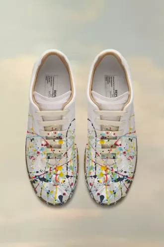 Sneakers replica di vernice