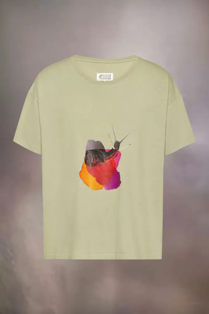 T-shirt con lumaca Maison Margiela