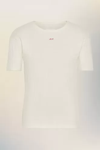 T-shirt in cotone a coste T-shirt in cotone a coste