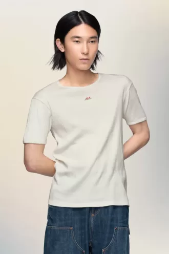 T-shirt in cotone a coste T-shirt in cotone a coste
