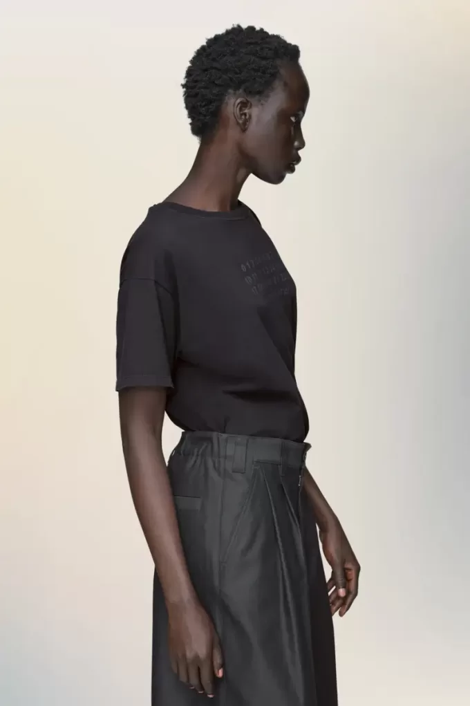 T-shirt in jersey di cotone con numeri T-shirt in jersey di cotone con numeri