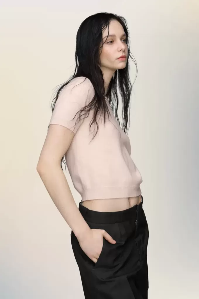 Top in maglia girocollo Maison Margiela Top in maglia girocollo Maison Margiela